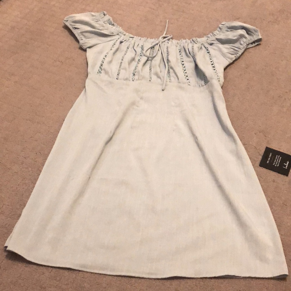 NWT chambray lulus Bardot dress size L